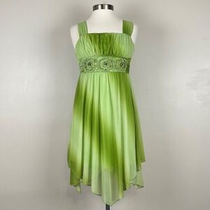 Vintage Dress 16 Y2K Fairy Whimsical Pixiecore Prom Formal Asymmetrical Shimmer